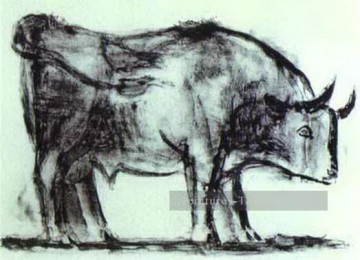 combattez jeune taureau Tableau Peinture - L’état de taureau I 1945 cubiste